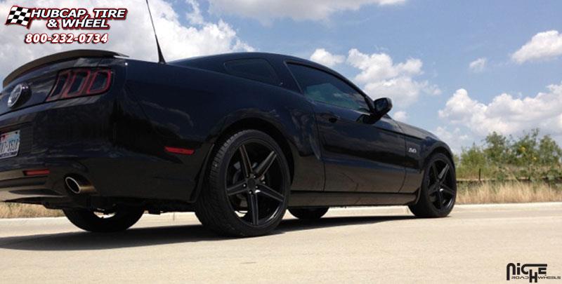 vehicle gallery/ford mustang gt niche apex m126 20x85  Black & Machined with Dark Tint wheels and rims